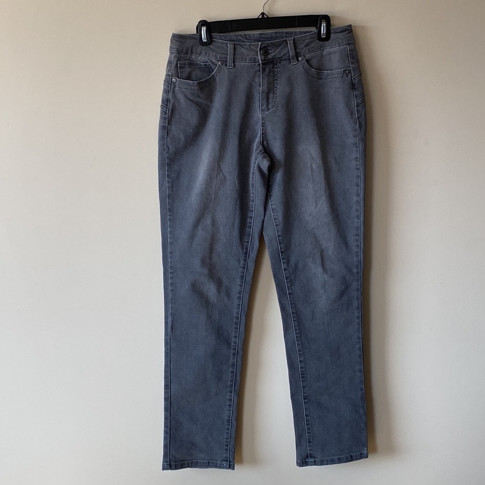 Slim-Station‎ by Multiples Straight Leg Denim Jeans - Gray - Size 10 - EUC